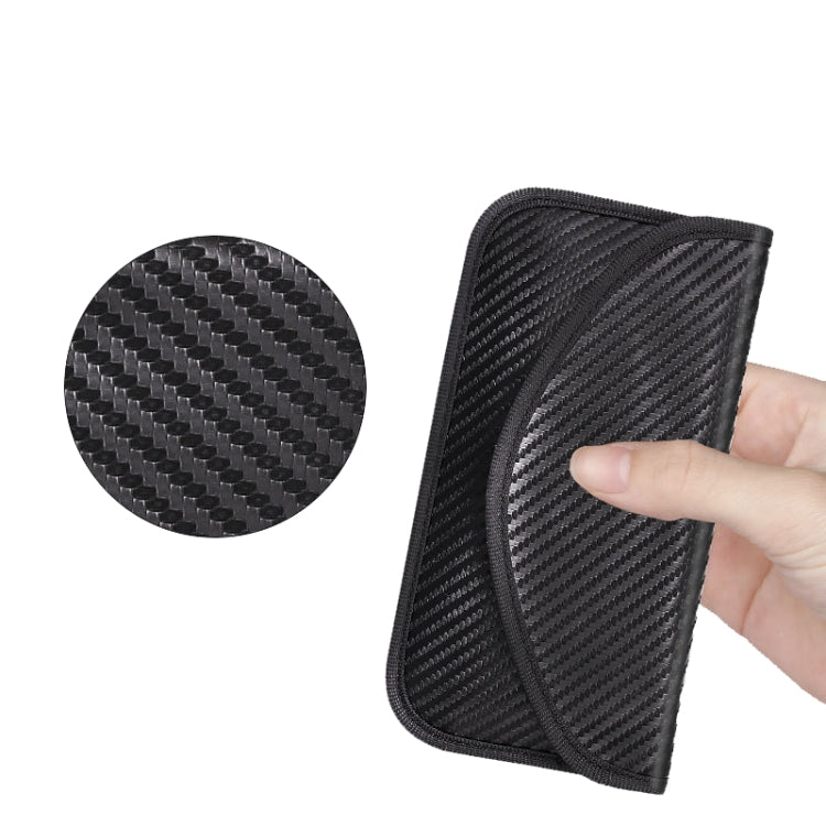 Carbon Fiber Signal Shielding Bag Radiation-proof RFID Phone Key Bag 20 x 10cm, Carbon Fiber  20 x 10cm