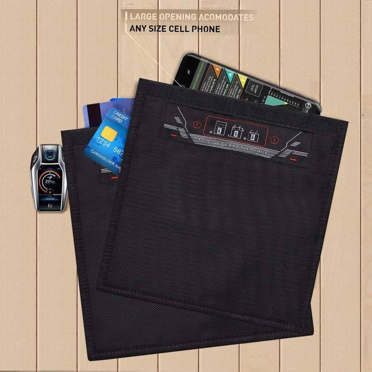 Rolled Edge Cell Phone Tablet RFID Privacy Protection Bag Car Key Signal Shielding Bag