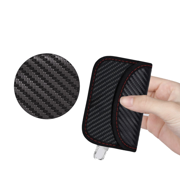 Carbon Fiber RFID Card Case Radiation-Proof Car Key Signal Shielding Bag, 10.5 x 6.5cm, 11.5 x 7.5cm