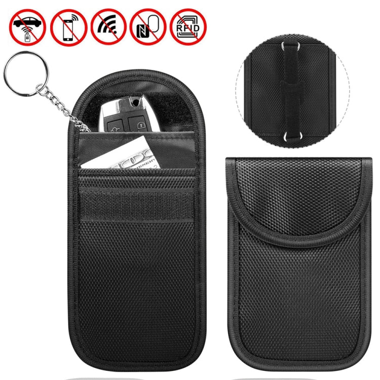 Double Buckle Car Key Signal Shielding Bag Anti-Magnetic RFID Card Case, Double Buckle