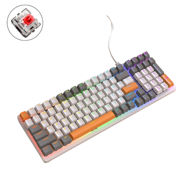 ZIYOU LANG  K3 100 Keys Game Glowing Wired Mechanical Keyboard, Cable Length: 1.5m, Style:, K3 Water Green Version Green Axis, K3  Water Green Version Red Axis, K3 Bee Version Red Axis, K3 Micro Light Hot Plug Version Red Axis