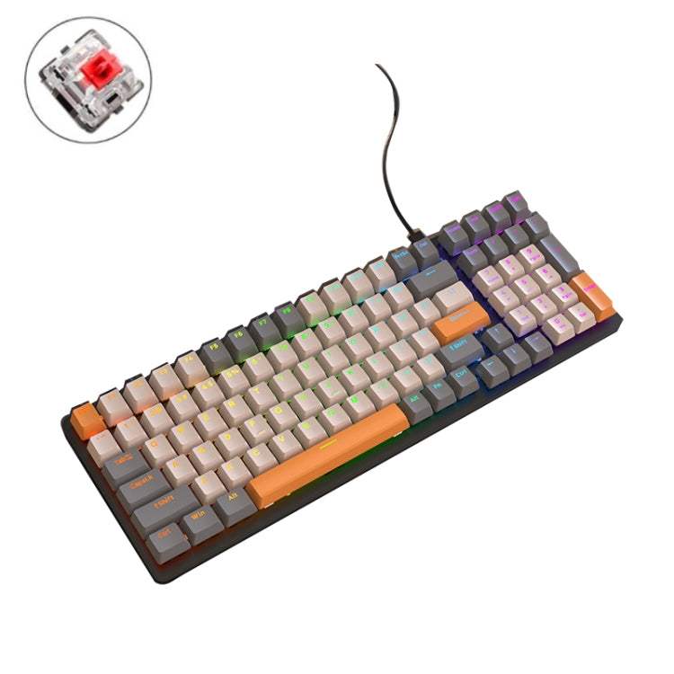 ZIYOU LANG  K3 100 Keys Game Glowing Wired Mechanical Keyboard, Cable Length: 1.5m, Style:, K3 Water Green Version Green Axis, K3  Water Green Version Red Axis, K3 Bee Version Red Axis, K3 Micro Light Hot Plug Version Red Axis