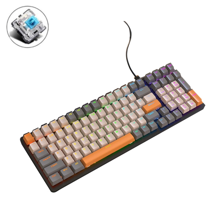 ZIYOU LANG  K3 100 Keys Game Glowing Wired Mechanical Keyboard, Cable Length: 1.5m, Style:, K3 Water Green Version Green Axis, K3  Water Green Version Red Axis, K3 Bee Version Red Axis, K3 Micro Light Hot Plug Version Red Axis