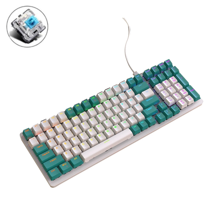 ZIYOU LANG  K3 100 Keys Game Glowing Wired Mechanical Keyboard, Cable Length: 1.5m, Style:, K3 Water Green Version Green Axis, K3  Water Green Version Red Axis, K3 Bee Version Red Axis, K3 Micro Light Hot Plug Version Red Axis