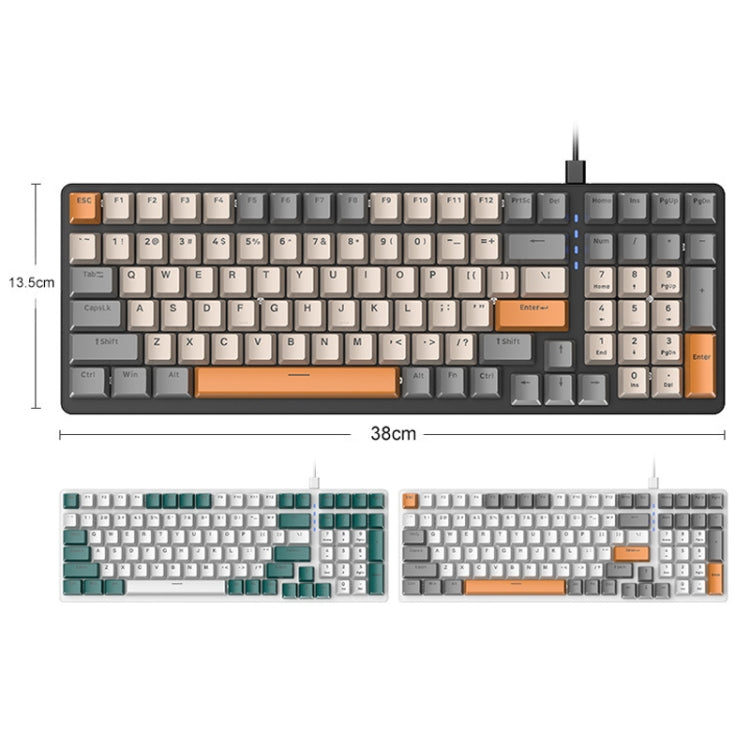 ZIYOU LANG  K3 100 Keys Game Glowing Wired Mechanical Keyboard, Cable Length: 1.5m, Style:, K3 Water Green Hot Plug Version Green Axis, K3 Micro Light Version Green Axis, K3 Micro Light Version Red Axis, K3 Water Green Version Green Axis���������������...