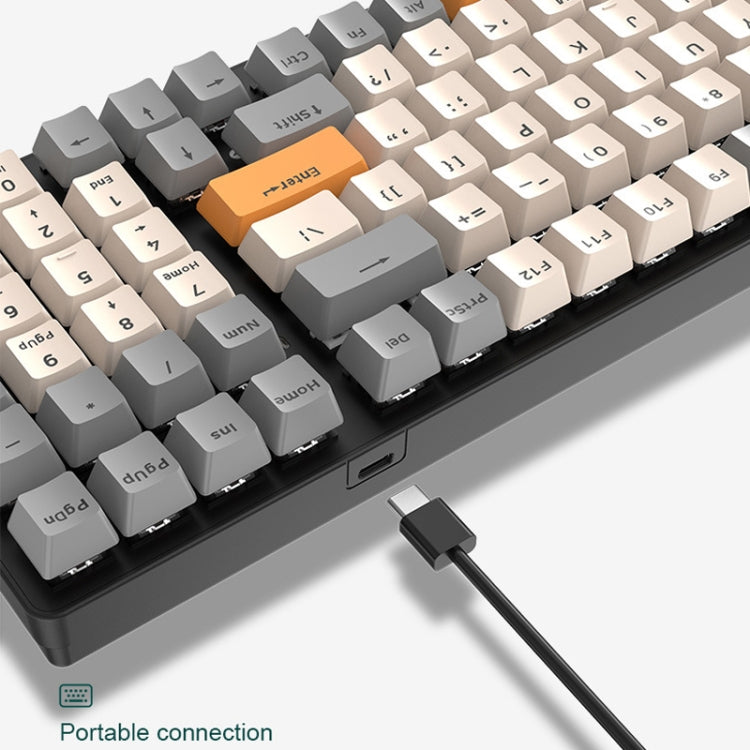 ZIYOU LANG  K3 100 Keys Game Glowing Wired Mechanical Keyboard, Cable Length: 1.5m, Style:, K3 Water Green Hot Plug Version Green Axis, K3 Micro Light Version Green Axis, K3 Micro Light Version Red Axis, K3 Water Green Version Green Axis���������������...