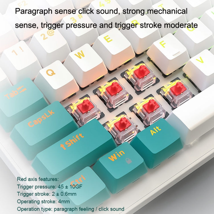 ZIYOU LANG  K3 100 Keys Game Glowing Wired Mechanical Keyboard, Cable Length: 1.5m, Style:, K3 Water Green Hot Plug Version Green Axis, K3 Micro Light Version Green Axis, K3 Micro Light Version Red Axis, K3 Water Green Version Green Axis���������������...