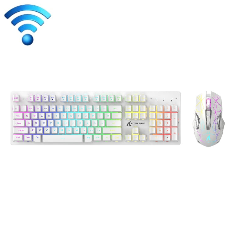 Attack Shark T3RGB RGB Luminous Wireless Keyboard And Mouse Set, Attack Shark T3 Black, Attack Shark T3 White