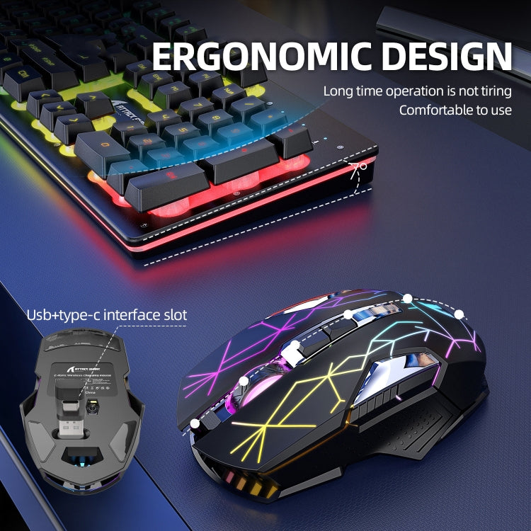 Attack Shark T3RGB RGB Luminous Wireless Keyboard And Mouse Set, Attack Shark T3 Black, Attack Shark T3 White