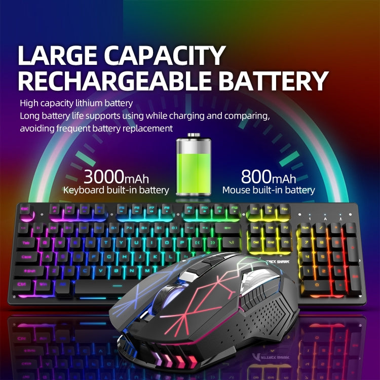 Attack Shark T3RGB RGB Luminous Wireless Keyboard And Mouse Set, Attack Shark T3 Black, Attack Shark T3 White