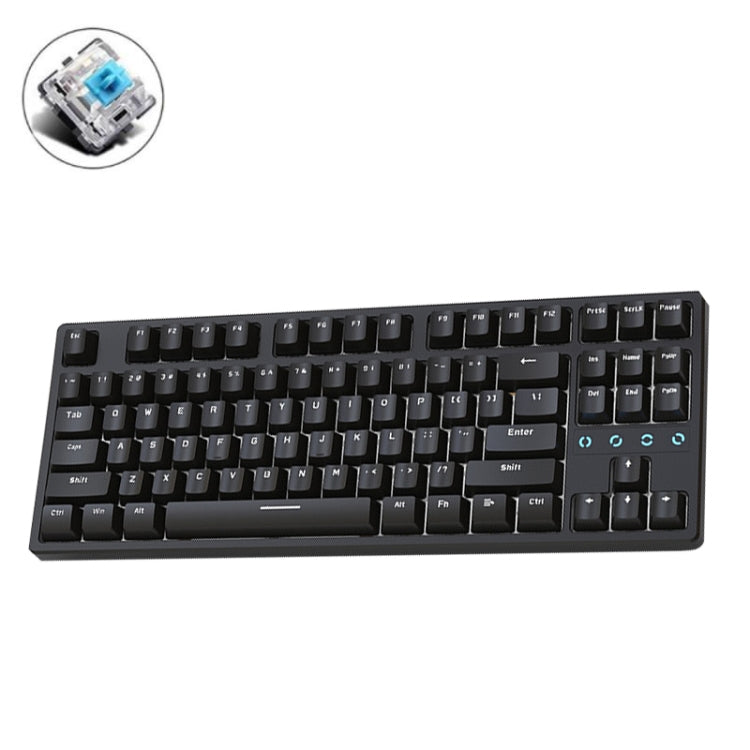 ZIYOU LANG K87 87-Keys Hot-Swappable Wired Mechanical Keyboard, Cable Length: 1.5m, Style:, K87 Green Shaft (Green Ice Blue Light), K87 Red Shaft (Green Ice Blue Light), K87 Green Shaft (Black White Light), K87 Red Shaft  (Black White Light)