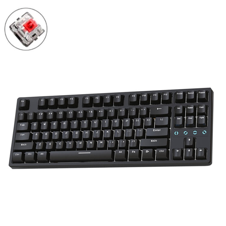 ZIYOU LANG K87 87-Keys Hot-Swappable Wired Mechanical Keyboard, Cable Length: 1.5m, Style:, K87 Green Shaft (Green Ice Blue Light), K87 Red Shaft (Green Ice Blue Light), K87 Green Shaft (Black White Light), K87 Red Shaft  (Black White Light)