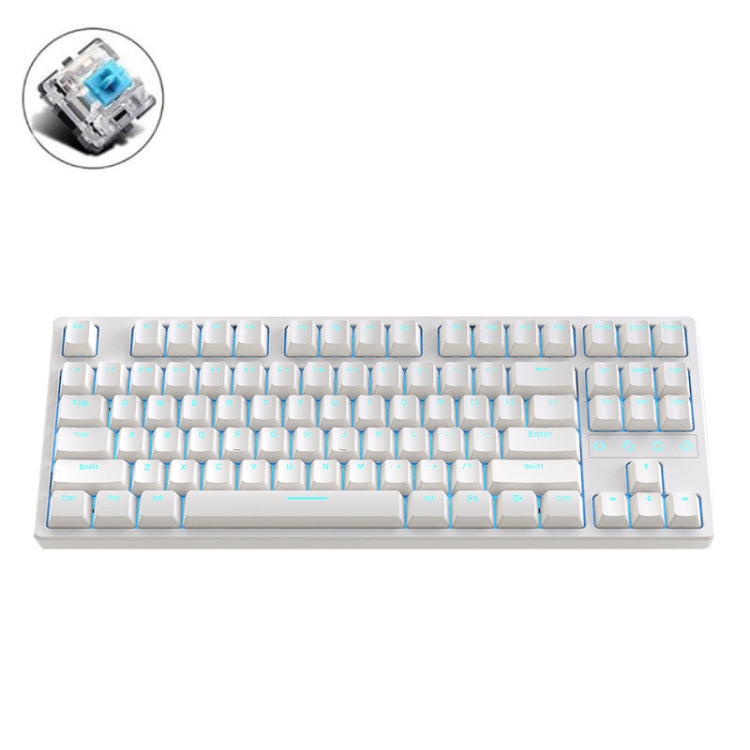 ZIYOU LANG K87 87-Keys Hot-Swappable Wired Mechanical Keyboard, Cable Length: 1.5m, Style:, K87 Green Shaft (Green Ice Blue Light), K87 Red Shaft (Green Ice Blue Light), K87 Green Shaft (Black White Light), K87 Red Shaft  (Black White Light)