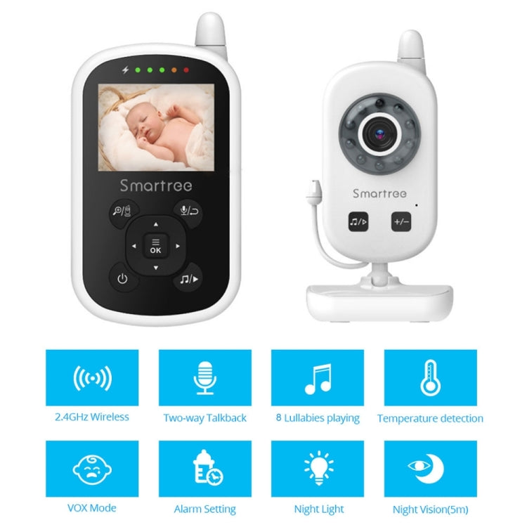 UU24 2.4 Inch Wireless Baby Monitor Camera Temperature Monitor 2 Way Audio VOX Lullaby, UU24 US Plug, UU24 EU Plug, UU24 UK Plug