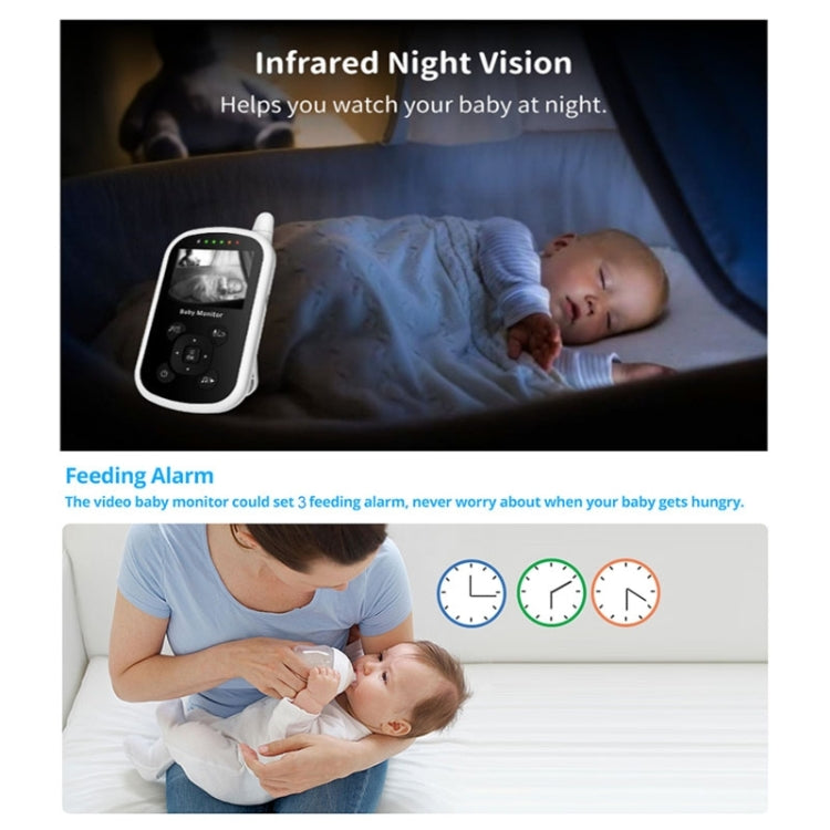 UU24 2.4 Inch Wireless Baby Monitor Camera Temperature Monitor 2 Way Audio VOX Lullaby, UU24 US Plug, UU24 EU Plug, UU24 UK Plug