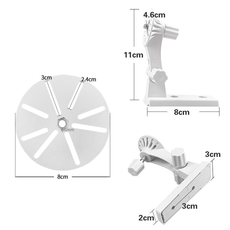 Punch-free Plastic Bracket for Surveillance Swing-head Cameras, For Swing-head Cameras