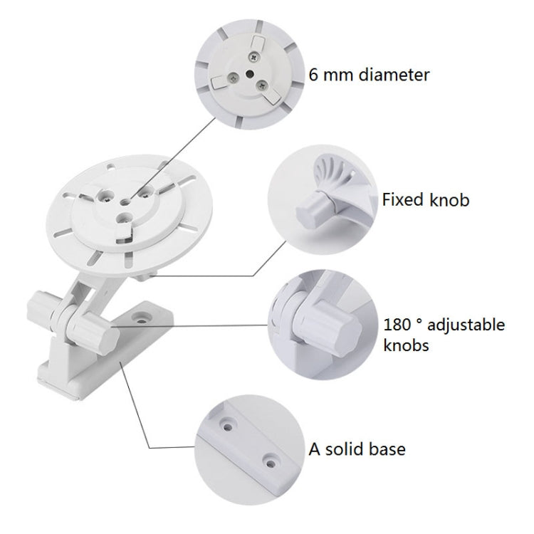 Punch-free Plastic Bracket for Surveillance Swing-head Cameras, For Swing-head Cameras