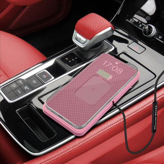 Car Waterproof Wireless Charger With Additional Cover And Anti-slip Mat, C1PRO Pink