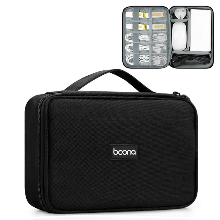 Baona Multifunctional Earphone Data Cable Digital Storage Bag, Spec:, Single-layer (Gray), Single-layer (Black), 2-layer (Gray), 2-layer (Black), Single-Layer Box (Gray), Single-Layer Box (Black), 2-layer Box (Gray), 2-layer Box (Black), XL (Gray)