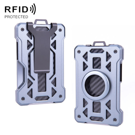 For AirTag Tracker Card Holder Metal Anti-Theft RFID Wallet, ak-4 A  Gray, ak-4 B  Black, ak-4 B Silver, ak-4 B Blue, ak-4 B Gray, ak-4 A Black, ak-4 A Blue, ak-4 A  Silver