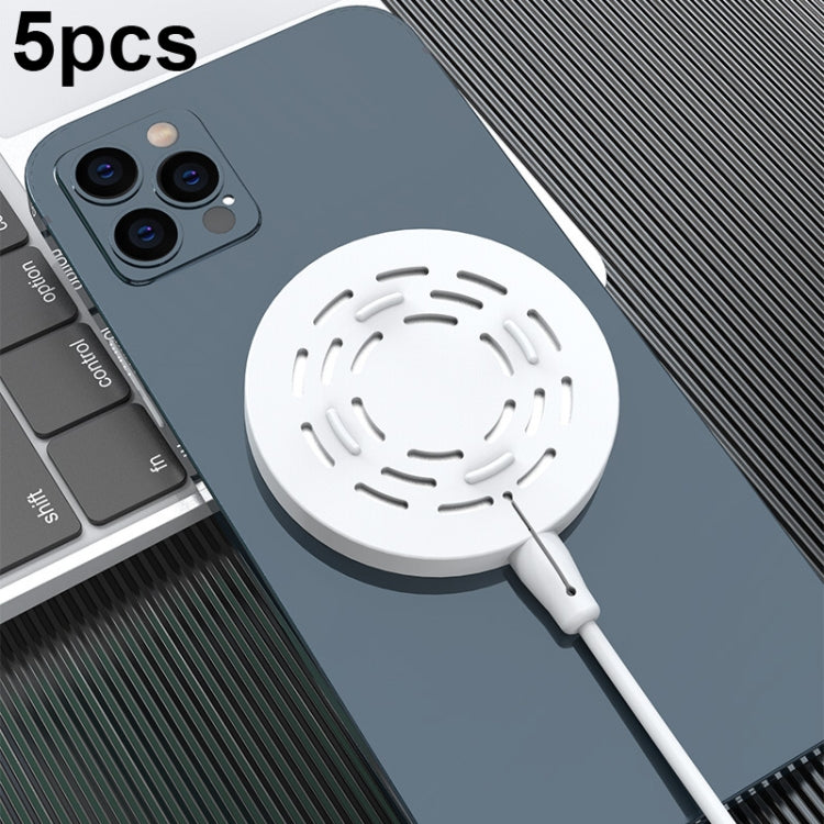 5pcs CP06 Magsafe Wireless Charger Silicone Protective Case, CP06 White, CP06 Pink, CP06 Grey, CP06 Black