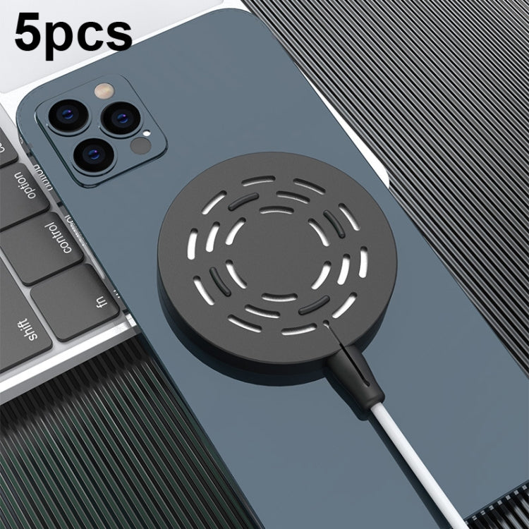 5pcs CP06 Magsafe Wireless Charger Silicone Protective Case, CP06 White, CP06 Pink, CP06 Grey, CP06 Black