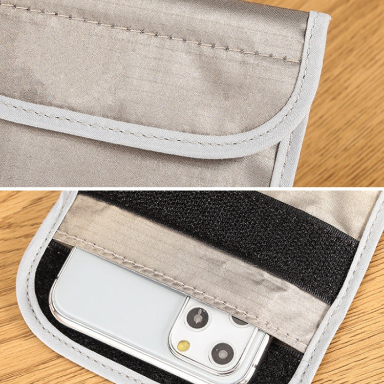 6.5 inch Anti-radiation RFID Signal Shielding Anti-location Mobile Phone Bag, 6.5 inch Gray