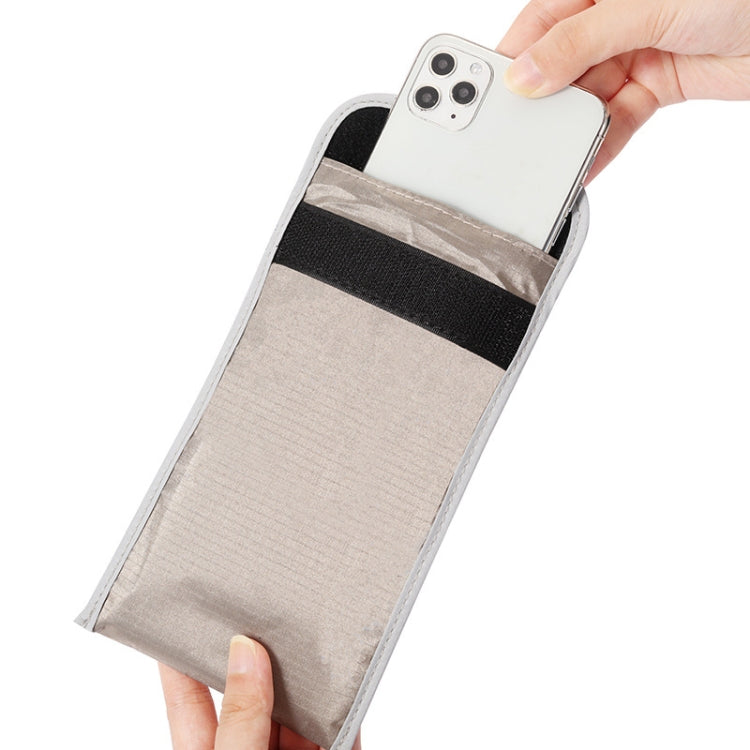 6.5 inch Anti-radiation RFID Signal Shielding Anti-location Mobile Phone Bag, 6.5 inch Gray