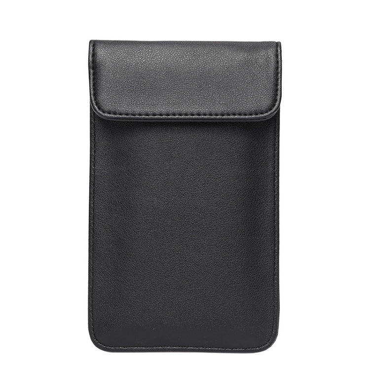 6.5 inch Anti-GPS Positioning Tracking Mobile Phone Radiation Signal Shielding Bag, 6.5 inch Black