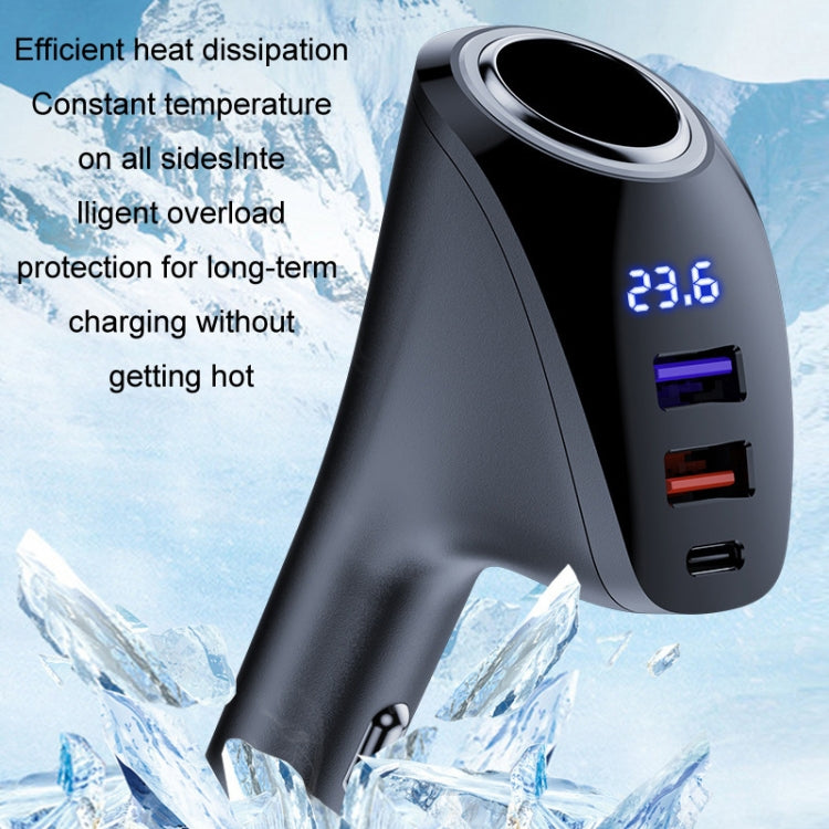 Car Charger Multifunctional Digital Display QC Charging Cigarette Lighter Adapter, AAC Dual USB, CCA Dual PD