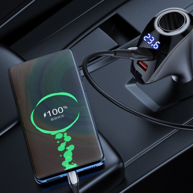 Car Charger Multifunctional Digital Display QC Charging Cigarette Lighter Adapter, AAC Dual USB, CCA Dual PD
