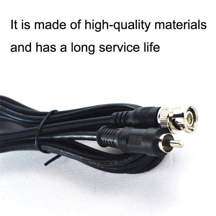 BNC Male To RCA Male Connection Cable Copper HD Video Coaxial Cable Monitoring Cable, Length:, 1m, 1.5m, 2m, 3m, 5m