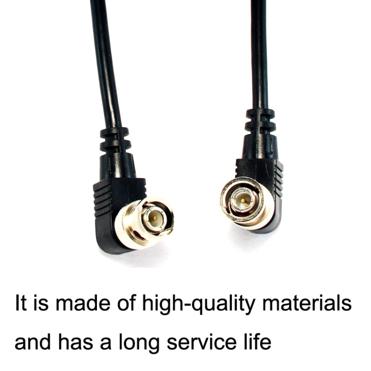 BNC Male to Male Elbow Audio and Video Cable Coaxial Cable, Length:, 0.5m, 1m, 1.5m, 2m, 3m