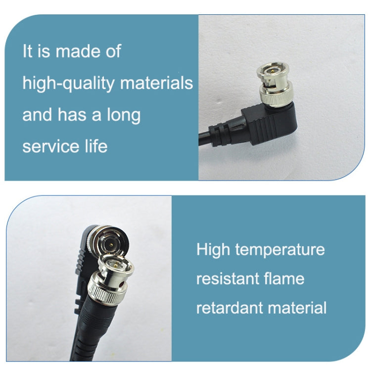 BNC Male Straight Head To Elbow Head Coaxial Spring Cable Video Cable Audio Signal Source Wire