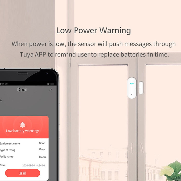 Tuya WiFi Door Magnetic Sensor Remote Intelligent Linkage Doors Windows Switch Anti-alarm APP Reminder Alarm, Tuya Door Magnetic Sensor