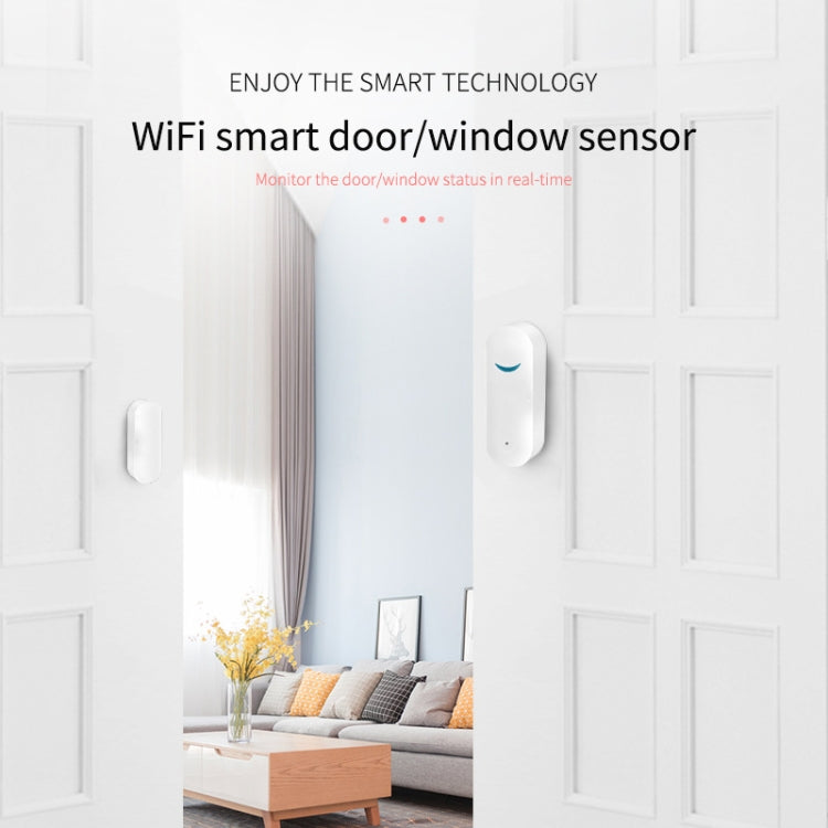 Tuya WiFi Door Magnetic Sensor Remote Intelligent Linkage Doors Windows Switch Anti-alarm APP Reminder Alarm, Tuya Door Magnetic Sensor