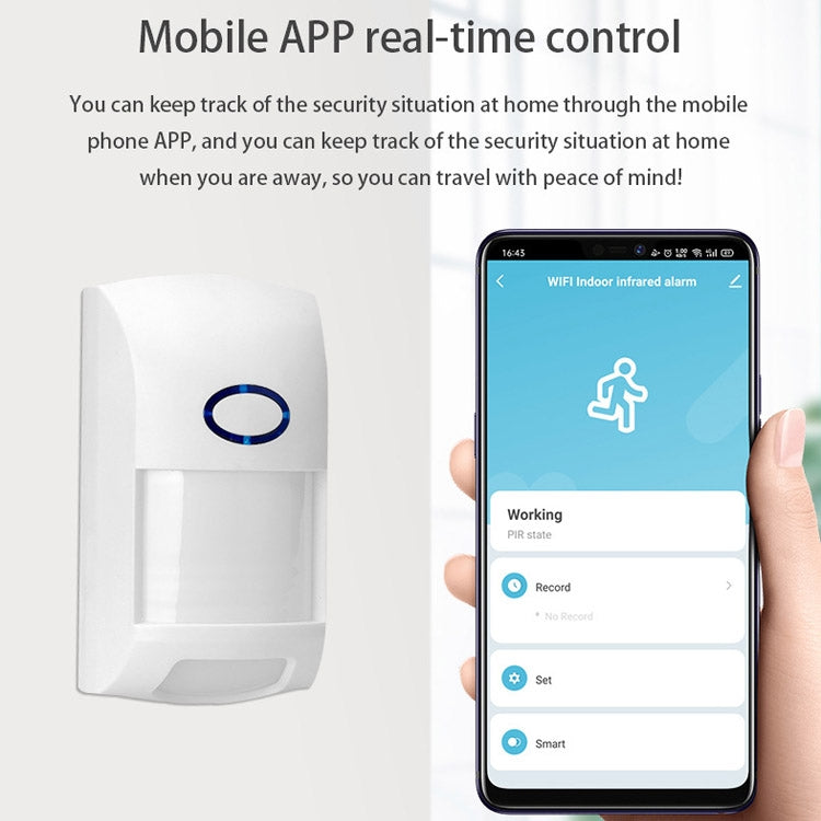 Tuya Smart App WiFi Infrared Alarm Smart Home Human Body Infrared Detector PIR, Infrared Detector PIR
