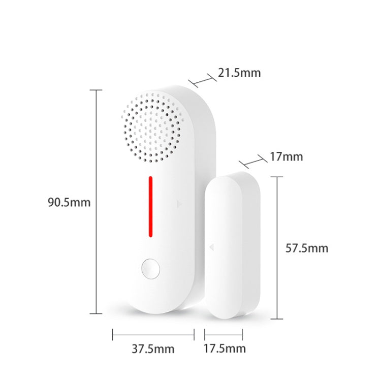 Tuya WiFi Sound And Light Door Magnetic Doors Windows Alarm Scene Linkage APP Reminder, Sound And Light Door Magnetic Sensor