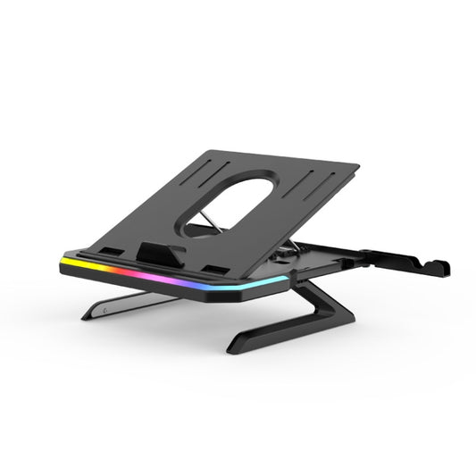 Laptop Stand with RGB Lighting 9-Level Adjustable Notebook Stand, RGB Black, RGB Pink