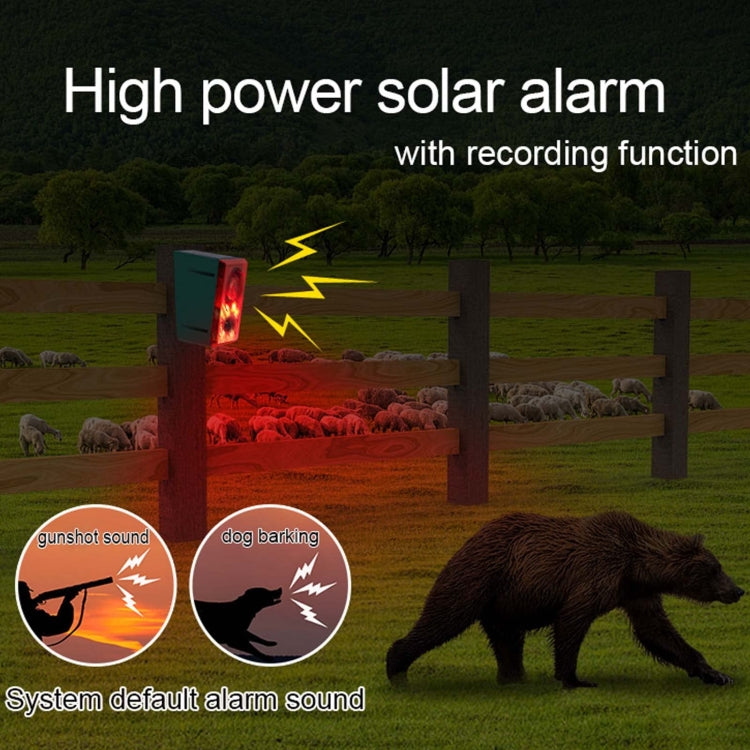 N911N Solar Alarm Infrared Sensor Sound And Light Blast Warning Light Animal Repeller, N911N