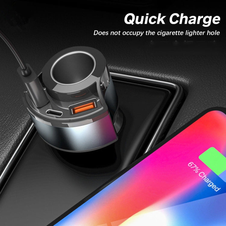 5V3A Cigarette Lighter PD Super Fast Charging Multifunctional Car Charger, 5V 3A Black, 5V 3A White