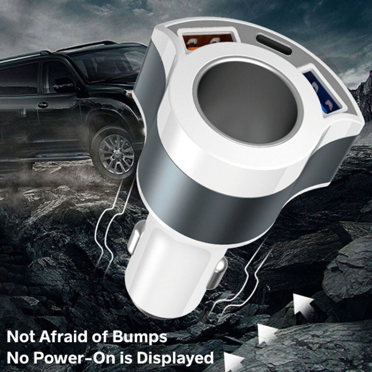 5V3A Cigarette Lighter PD Super Fast Charging Multifunctional Car Charger, 5V 3A Black, 5V 3A White