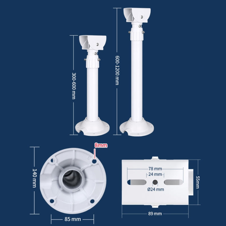 Telescopic I-Type Monitoring Bracket Hanging Closed-Circuit Aluminum Alloy Bracket, 30-60cm, 60-120cm