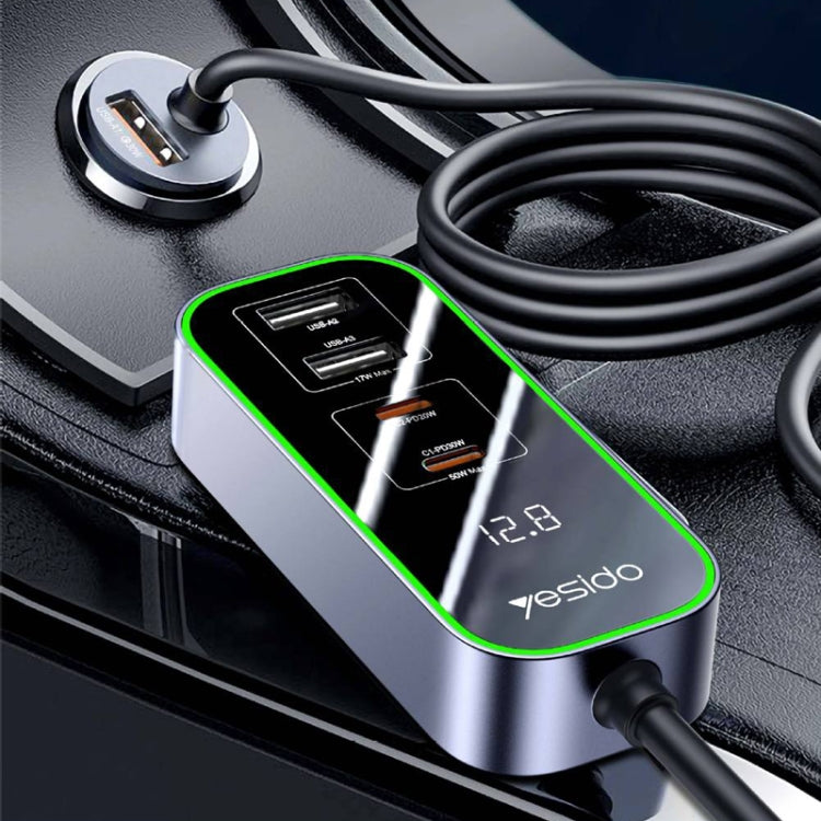 Yesido Y53 QC3.0 Car Charger 97W Five Ports Fast Charged, Y53