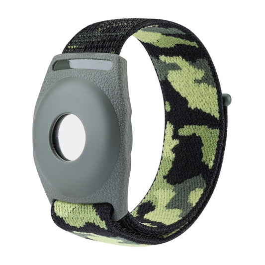 For AirTag Anti-Lost Device Case Locator Nylon Loop Watch Strap Wrist Strap, 17cm (Army Green Camouflage), 22cm (Army Green Camouflage), 17cm (Deep Green Camouflage), 22cm (Deep Green Camouflage), 17cm (Purple Camouflage), 22cm (Purple Camouflage)