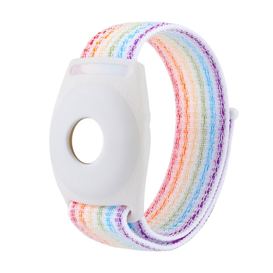 For AirTag Anti-Lost Device Case Locator Nylon Loop Watch Strap Wrist Strap, 17cm (Colorful), 22cm (Colorful), 17cm (Red), 22cm (Red), 17cm (Dragon Fruit Color), 22cm (Dragon Fruit Color)