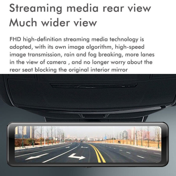 Anytek Q8 4K HD Large Screen Car Recorder Double Record Reversing Image Rear View Mirror Night Vision Recorder, Q8