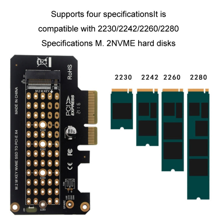 5pcs NVME Transfer Card M.2 To PCIE3.0/4.0 Full Speed X4 Expansion Card, Full Height, Half Height