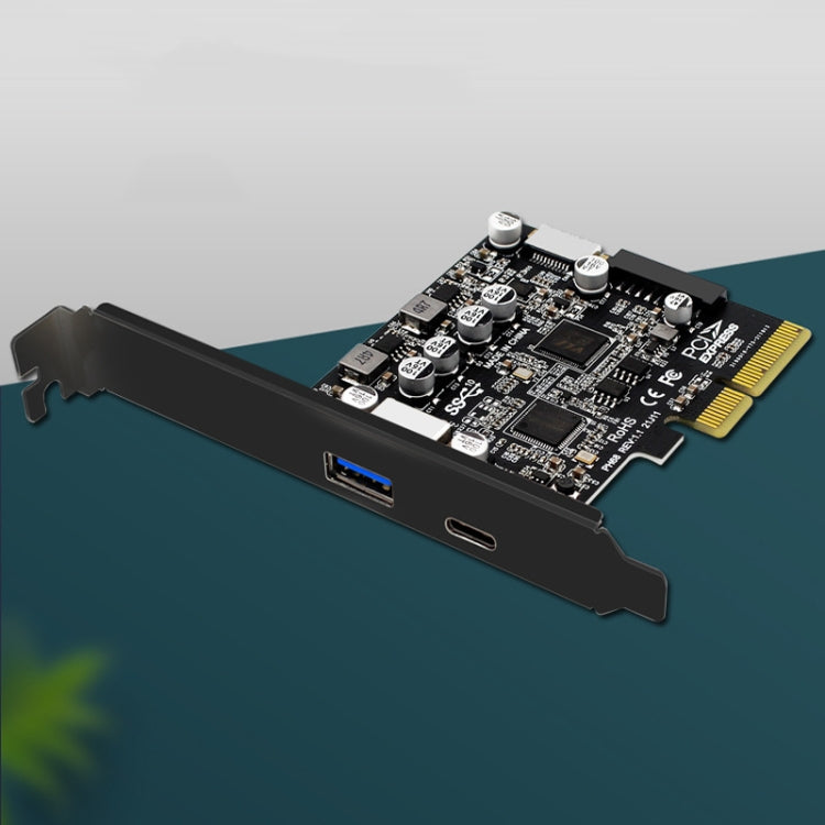 PCIE 3.0 To USB 3.2 Extension Card Type-C Port Front Type-E Expansion Riser Card, PH68