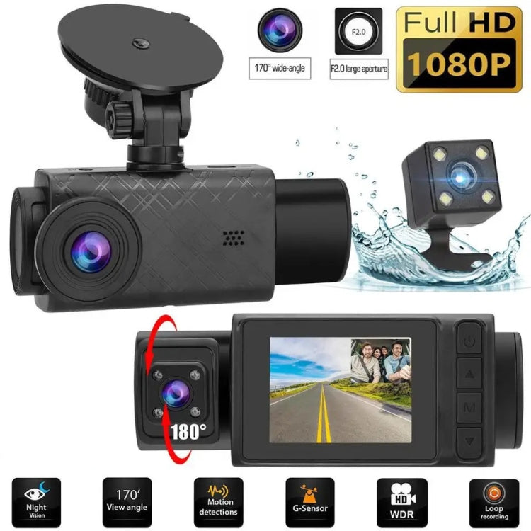 2 Inch Screen 3-Record 1080P Driving Recorder, G12